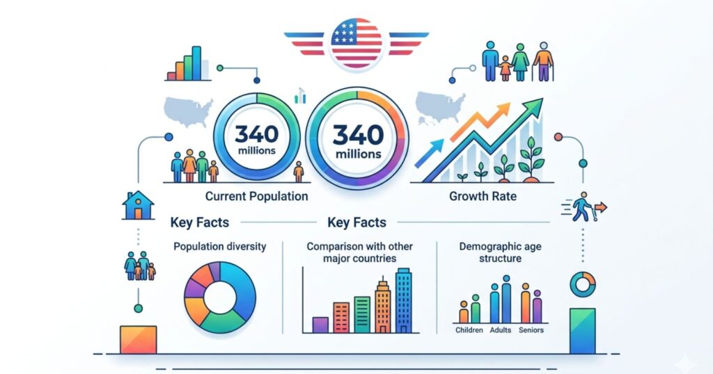 USA Population 2026: Growth Rate and Key Facts