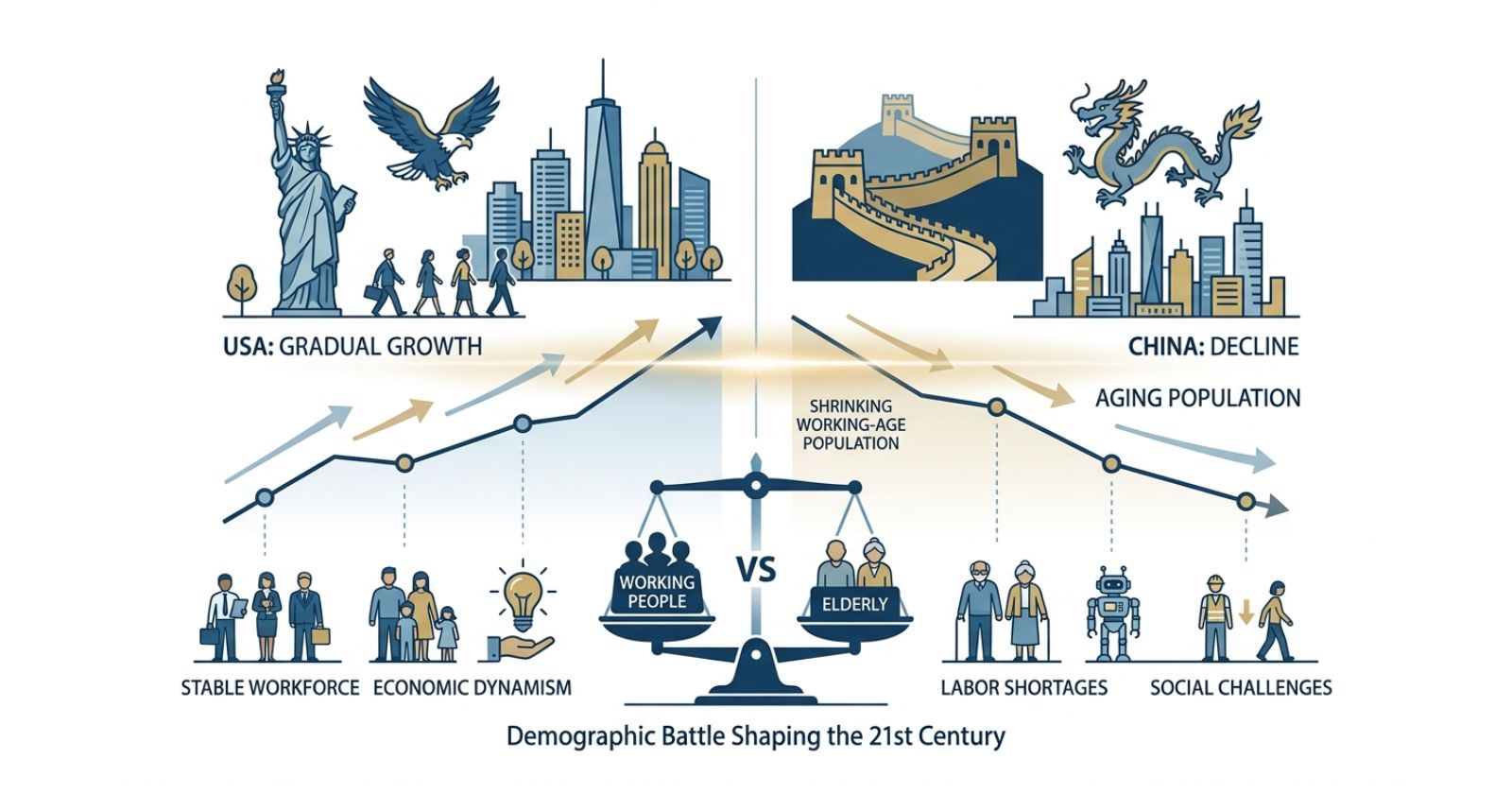 USA vs China Population: Demographic Shifts Redefining Power