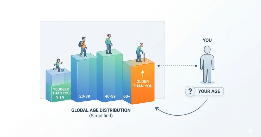 Check How Many People Are Older Than You on Earth