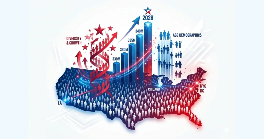 USA Population 2028: 348M | State by State Population Analysis