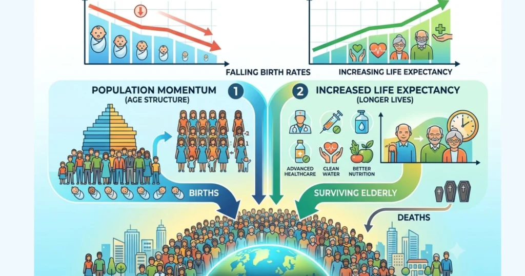 Why Global Population Keeps Growing as Birth Rates Fall
