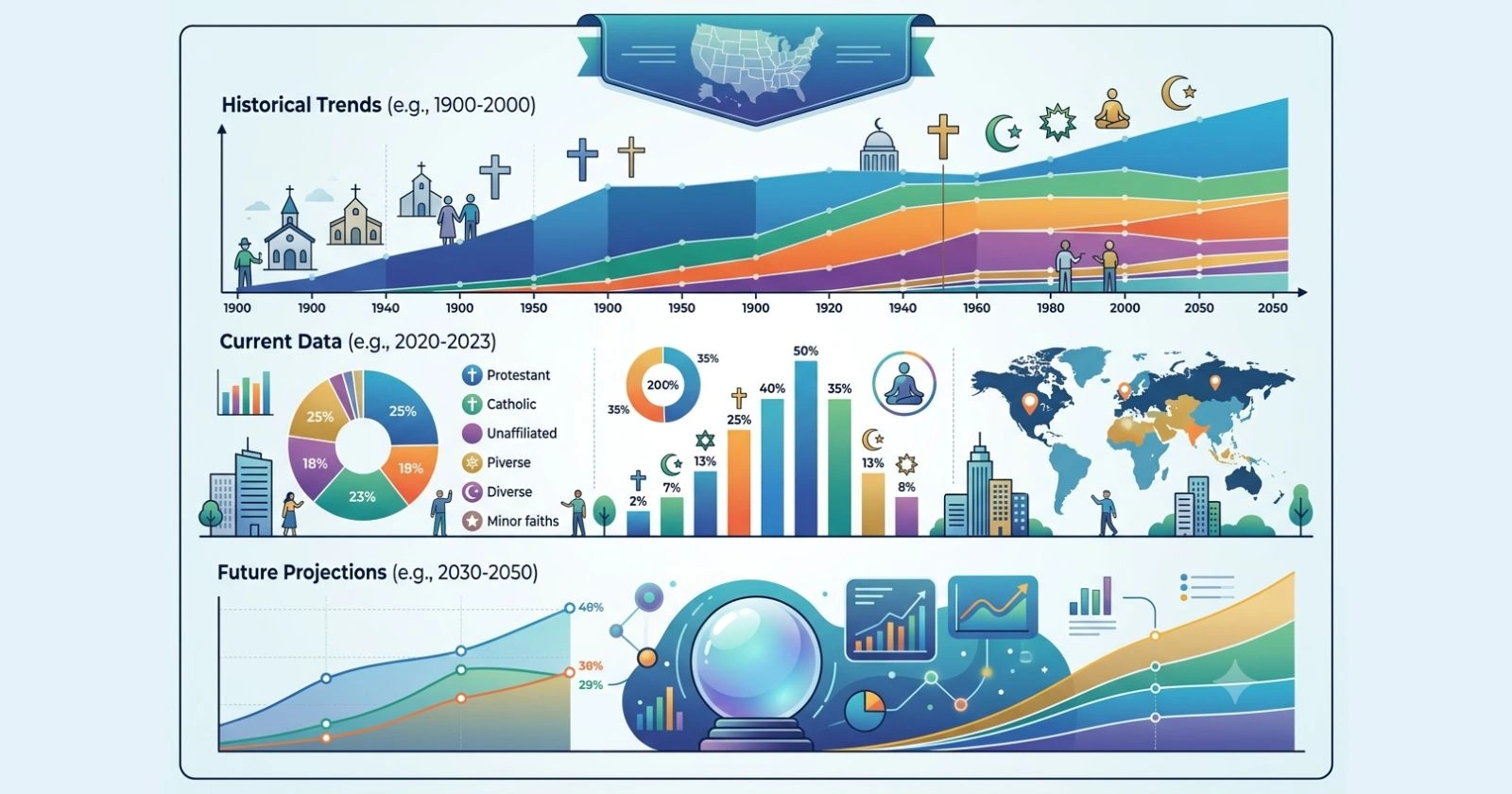 USA Population by Religion 2026: Trends, Data and Future Projections